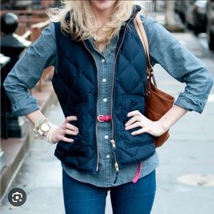 I crew quilted down fill vest